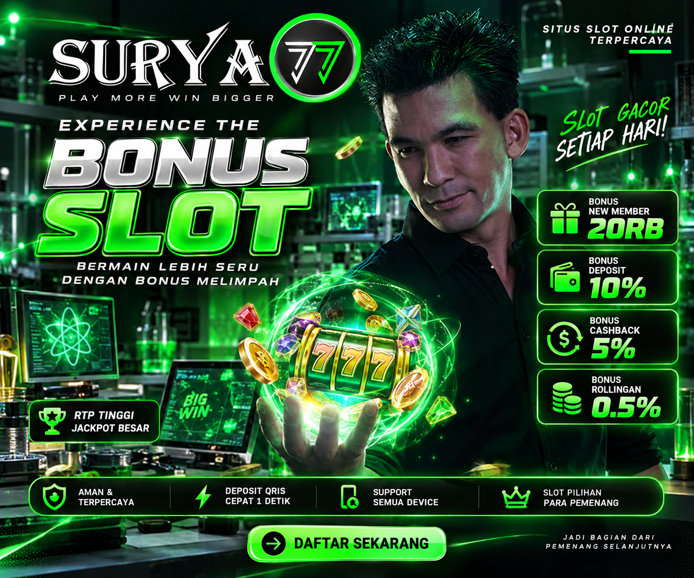 SURYA77 | Platform APK Situs Toto Slot Gacor Slot88 & Slot777 Gampang Menang